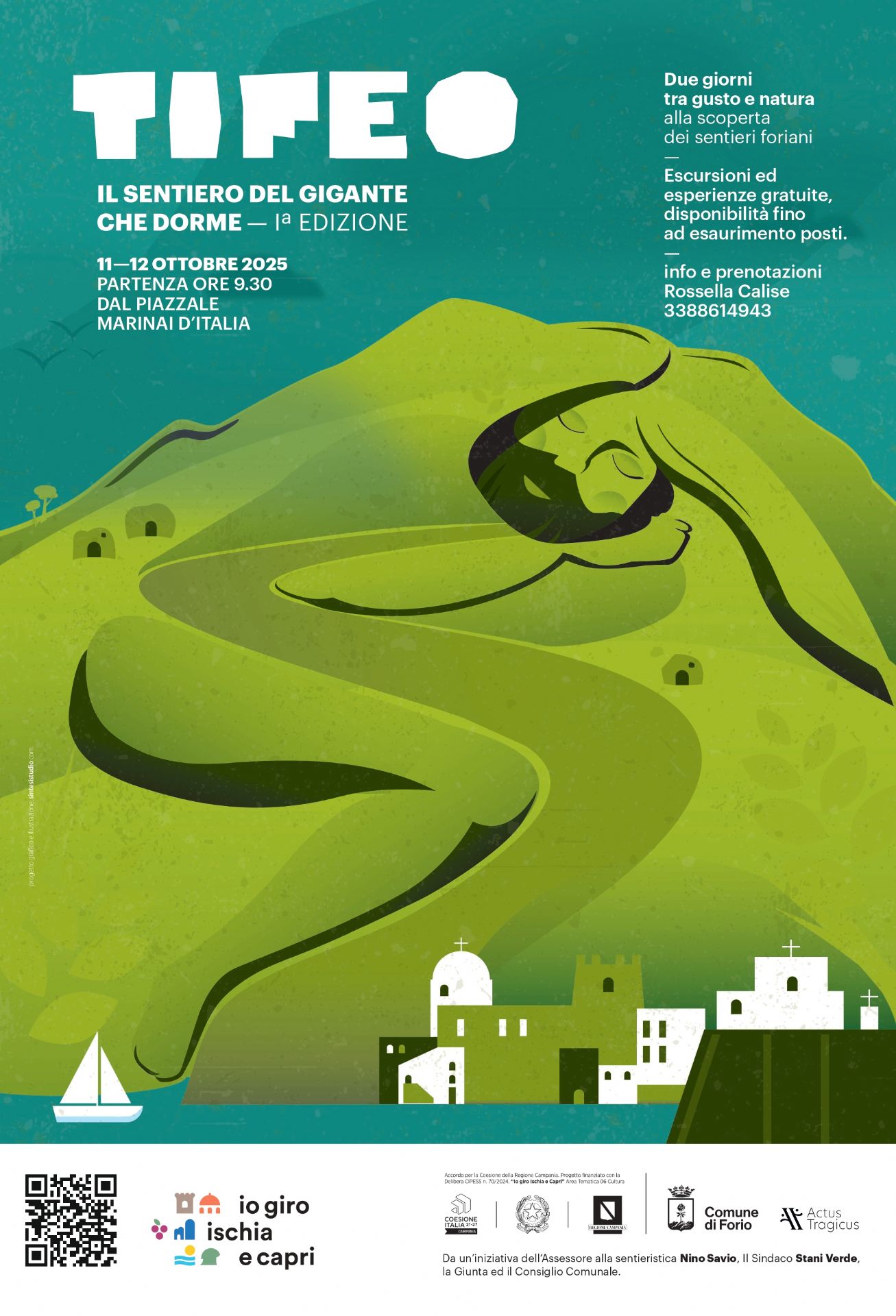 All'interno della sagoma di un monte, il viso di un gigante addormentato.