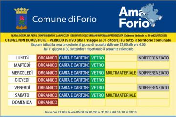 Calendario raccolta differenziata UTENZE NON DOMESTICHE