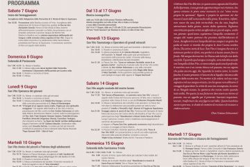 Programma Festeggiamenti Solenni San Vito Martire dal 7- 17 giugno 2025 
