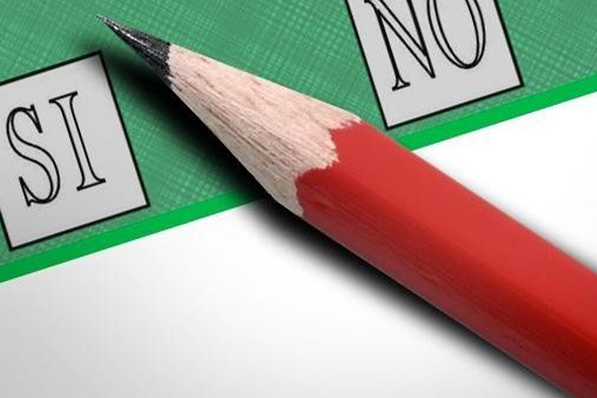 Scheda elettorale si e no