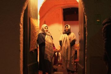 Scatto della rappresentazione del Presepe Vivente, manifestazione che celebra le tradizioni natalizie di Forio.